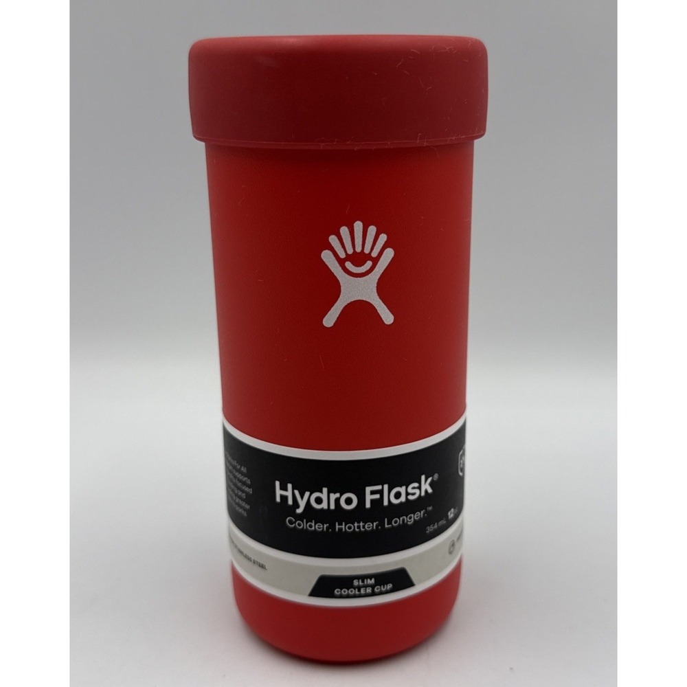 Hydro Flask RED 12oz Slim Cooler Cup Koozie